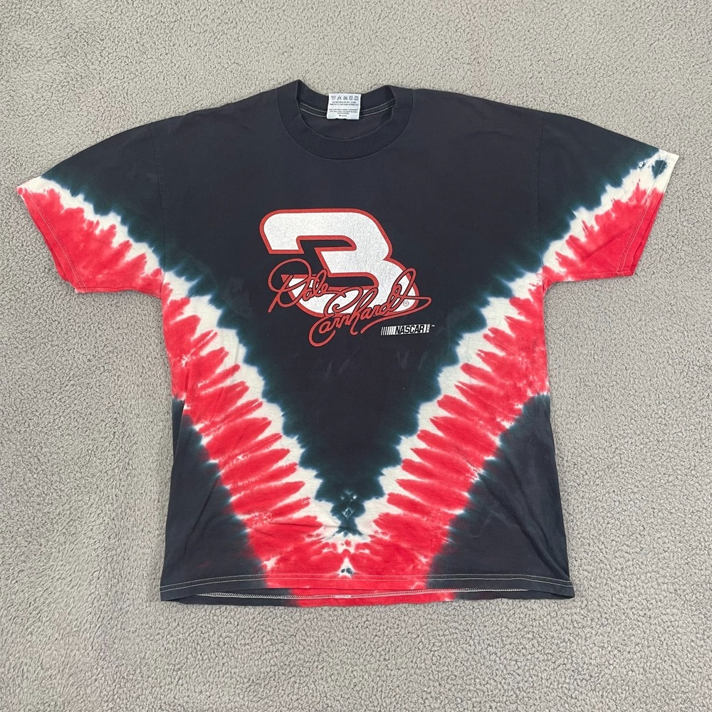 2000s Dale Earnhardt #3 NASCAR Tie-Dye Shirt L Competitors View Racing